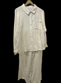 Mid Rise Wide Leg Linen Pants Set