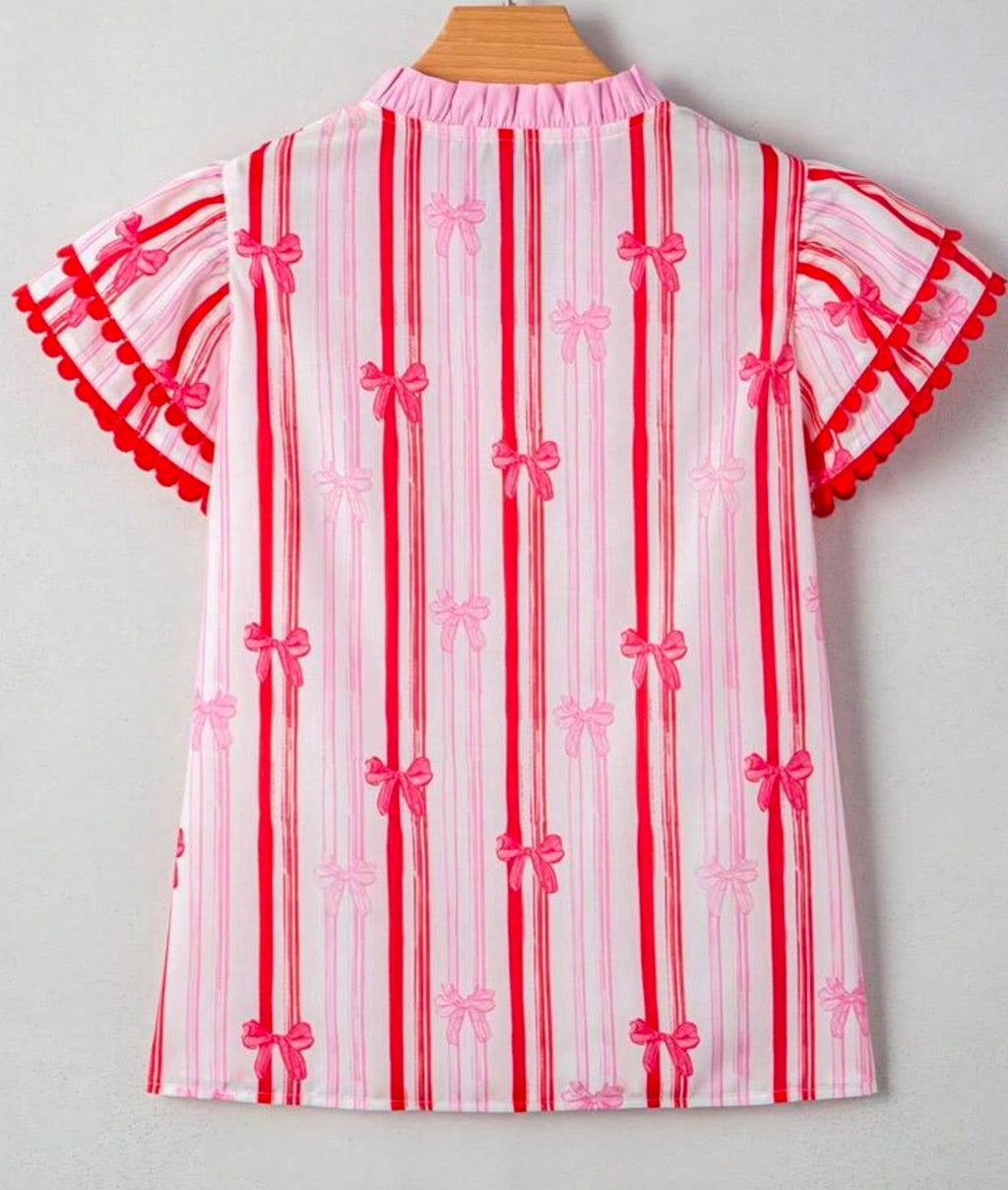 Ricki Boarded Bow Blouse