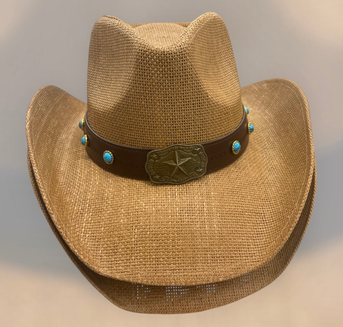 Men Knitted Brown Cowboy Hat
