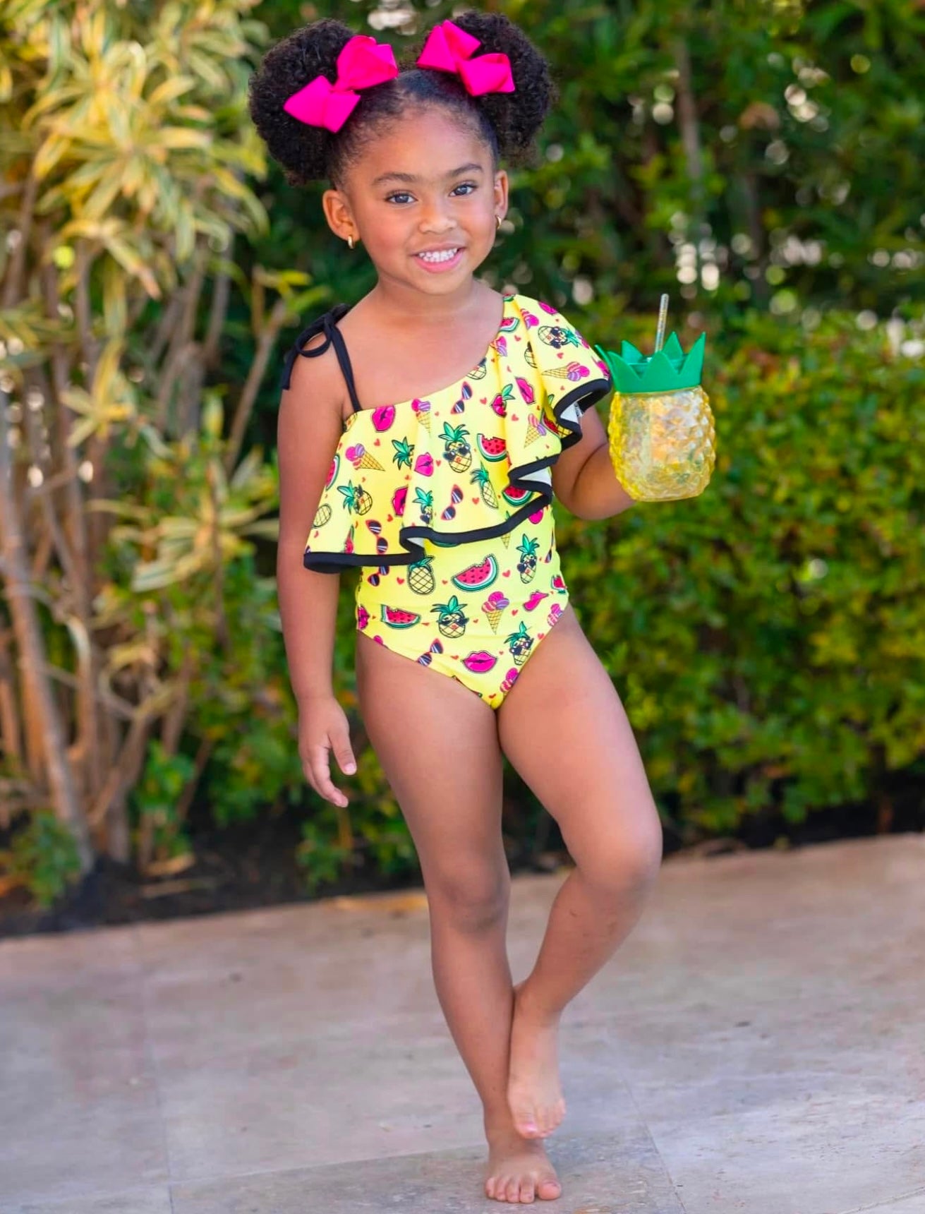 Fun in the Tropics One Shoulder One Piece Swimsuit