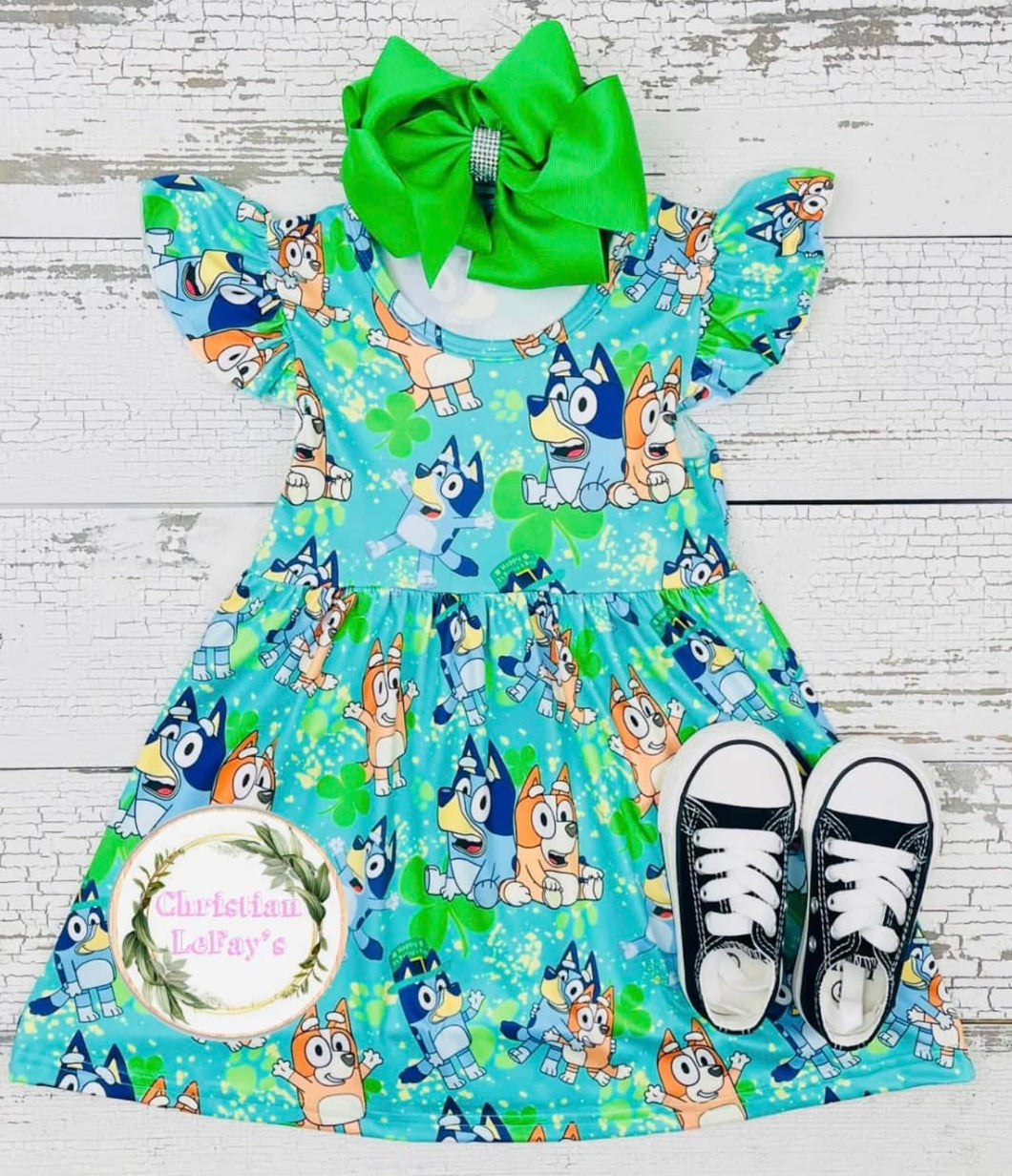 Bluey & Bingo St. Patrick Dress