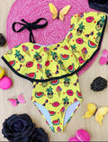 Fun in the Tropics One Shoulder One Piece Swimsuit
