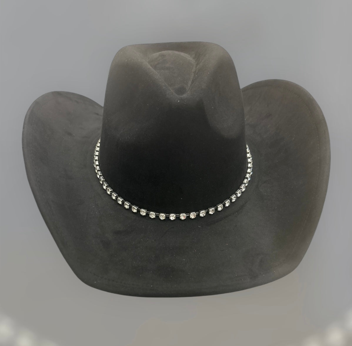 Black Rhinestone Cowgirl Hat