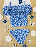 Fluttering Butterflies Ruffle Tankini 2pc Swim Set