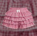 Casual Low-Waist Plaid Bodycon Ruffle Shorts