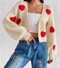 Knitted Heart Cardigan