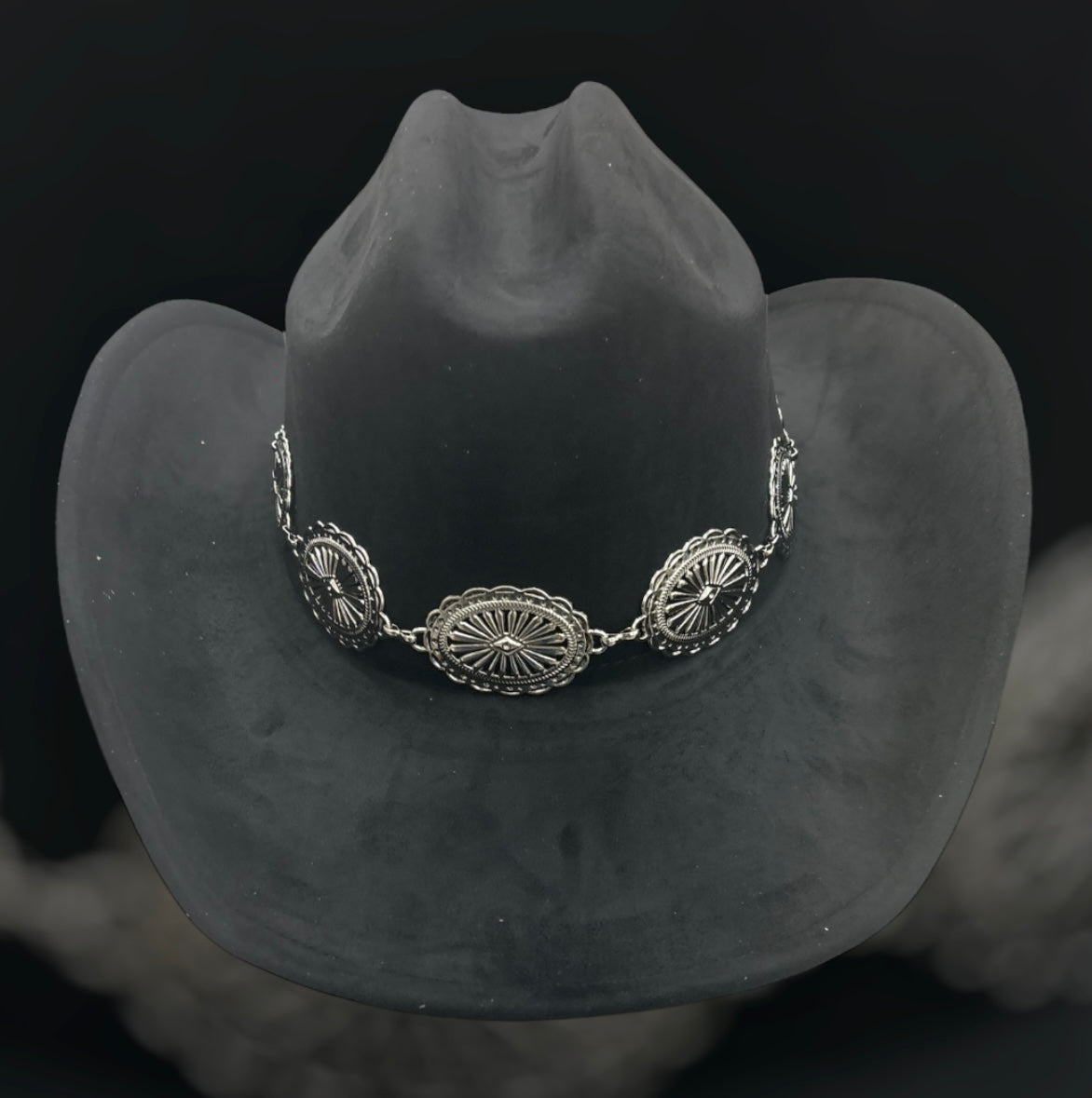 Black Buckle Cowgirl Hat