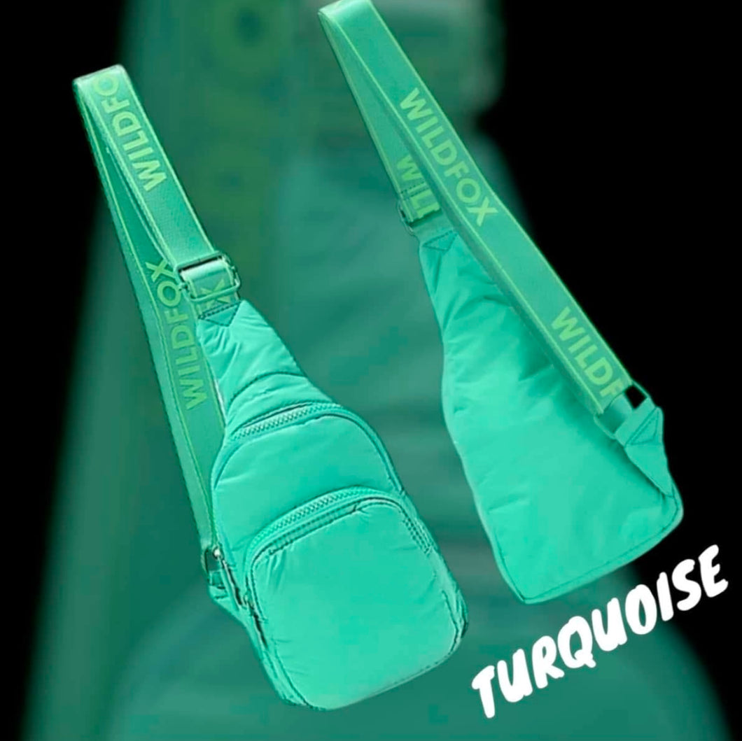 Wildfox Crossbody Double Pocket Sling Bag