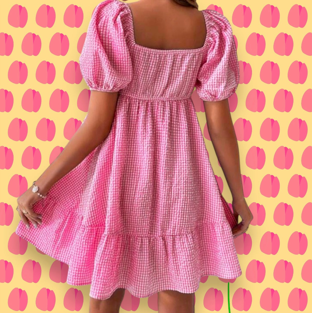Guava Bubble Sweetheart Dress
