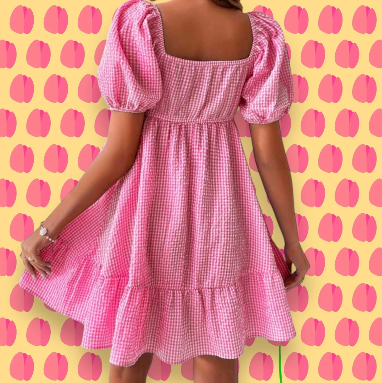 Guava Bubble Sweetheart Dress