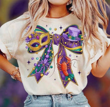 Load image into Gallery viewer, Mardi Gras Coquette Vibe Tee
