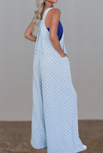 Load image into Gallery viewer, Checkered Pocket Wide Leg Jumpsuit
