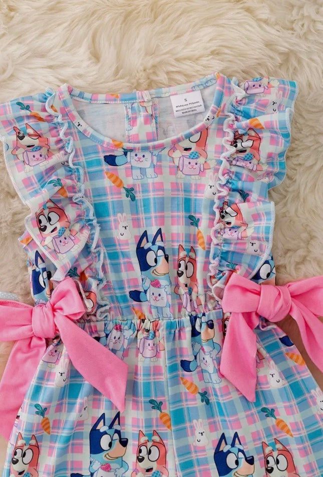 Bluey & Bingo Easter Ruffle Romper