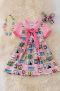 Pink Dr. Seuss Printed Dress