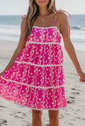 Floral Ric Rac Sleeveless Mini Dress