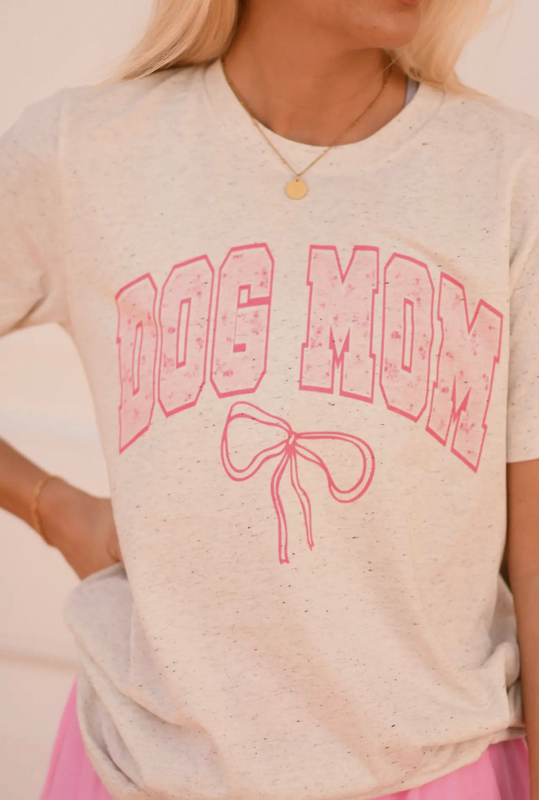 Dog MOM Bow Tee