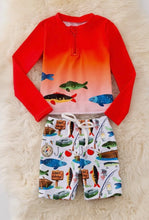 Load image into Gallery viewer, Gone Fishing 2 pc Boys Swim Set
