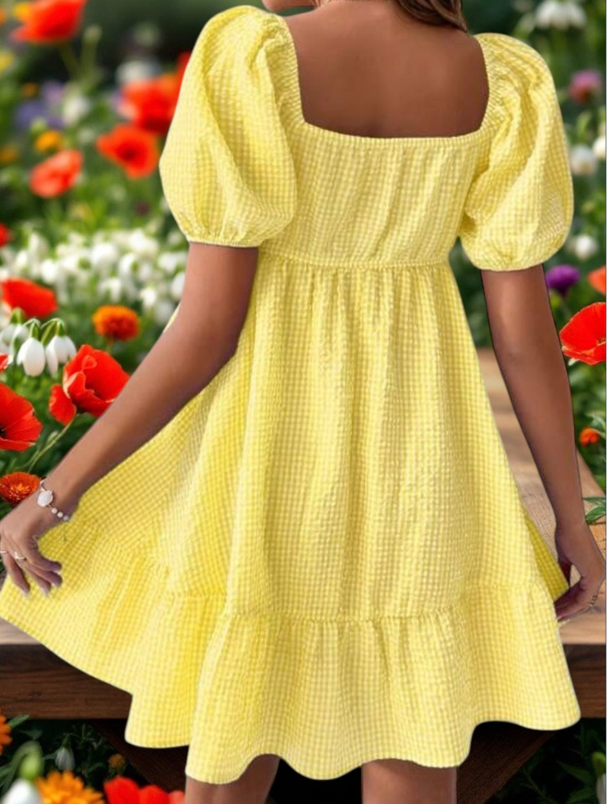 Banana Bubble Sweetheart Dress