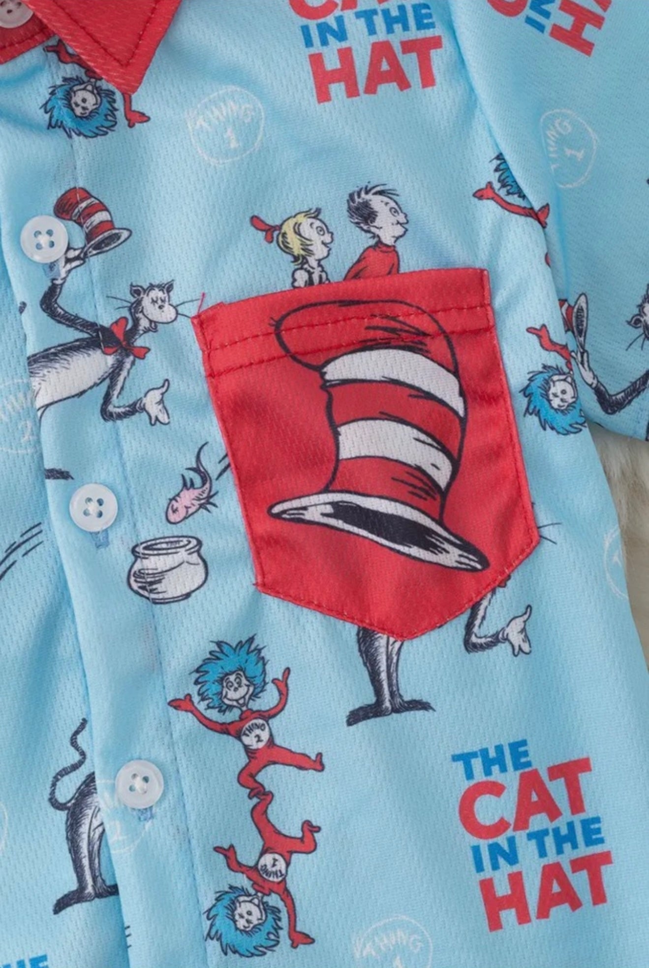 Dr. Seuss Button Up Boy Shirt
