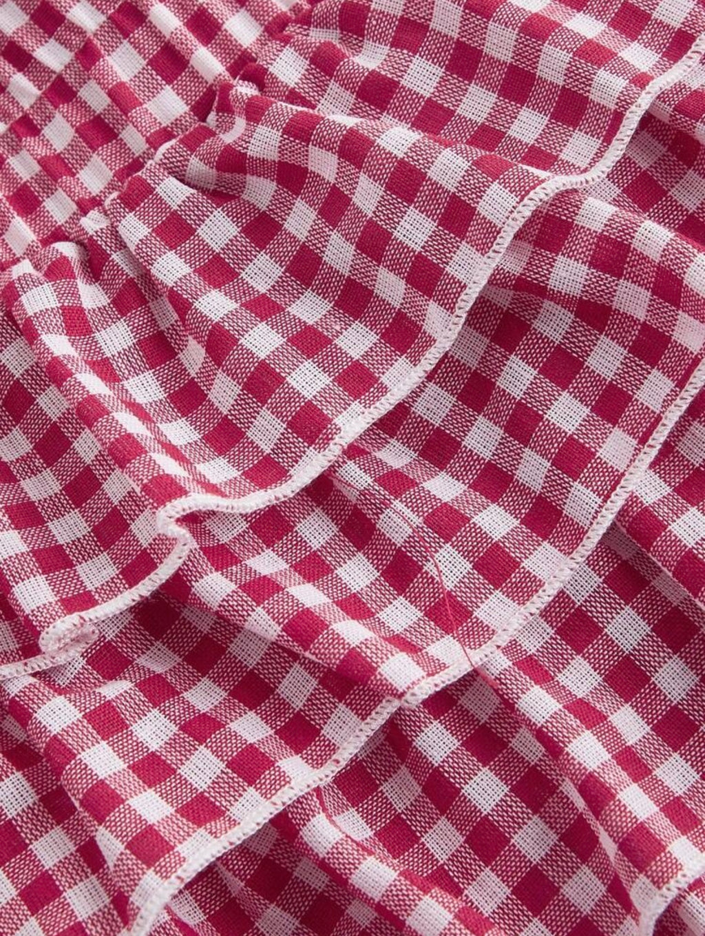 Casual Low-Waist Plaid Bodycon Ruffle Shorts
