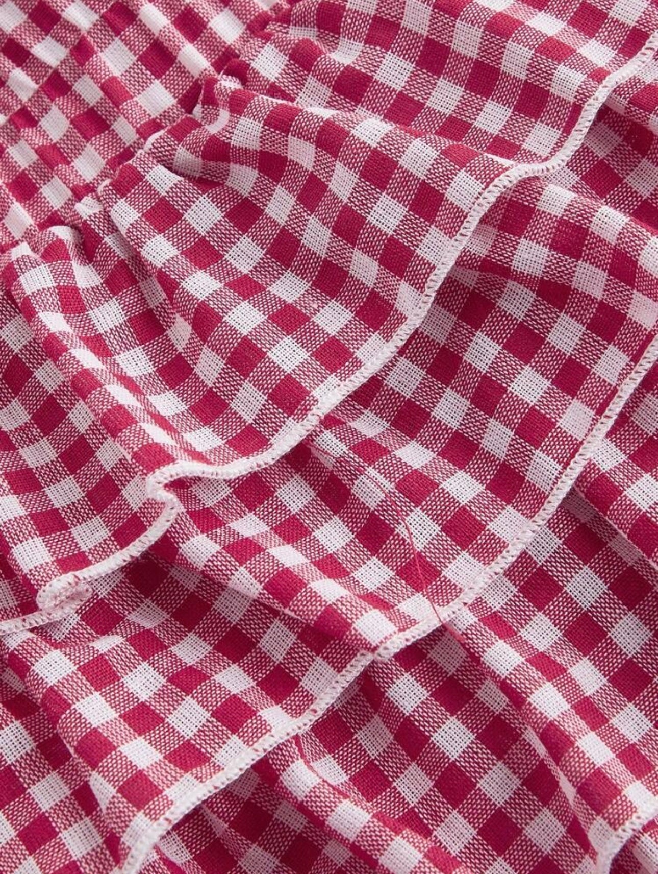 Casual Low-Waist Plaid Bodycon Ruffle Shorts
