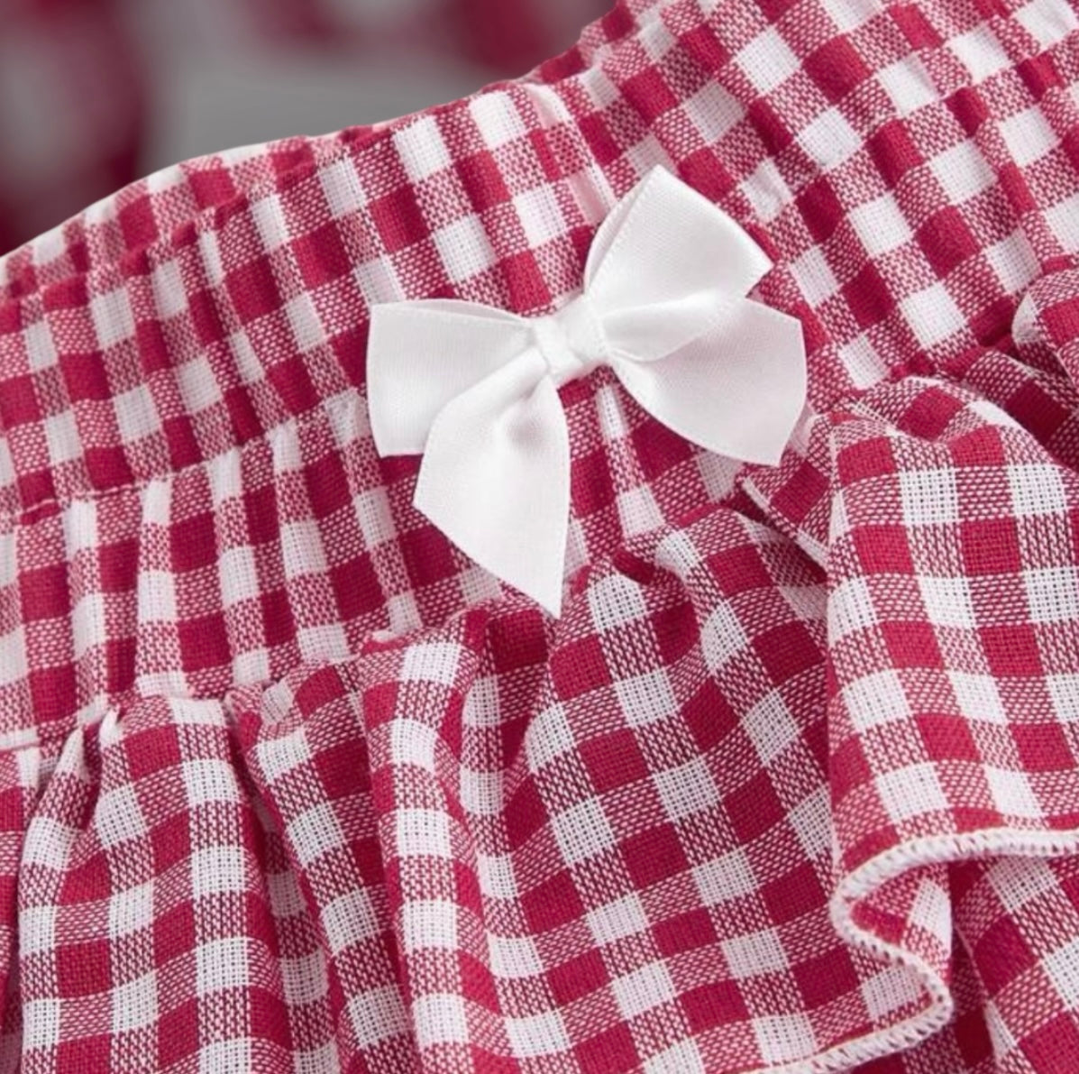 Casual Low-Waist Plaid Bodycon Ruffle Shorts
