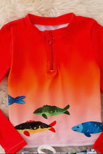 Load image into Gallery viewer, Gone Fishing 2 pc Boys Swim Set
