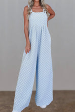 Load image into Gallery viewer, Checkered Pocket Wide Leg Jumpsuit
