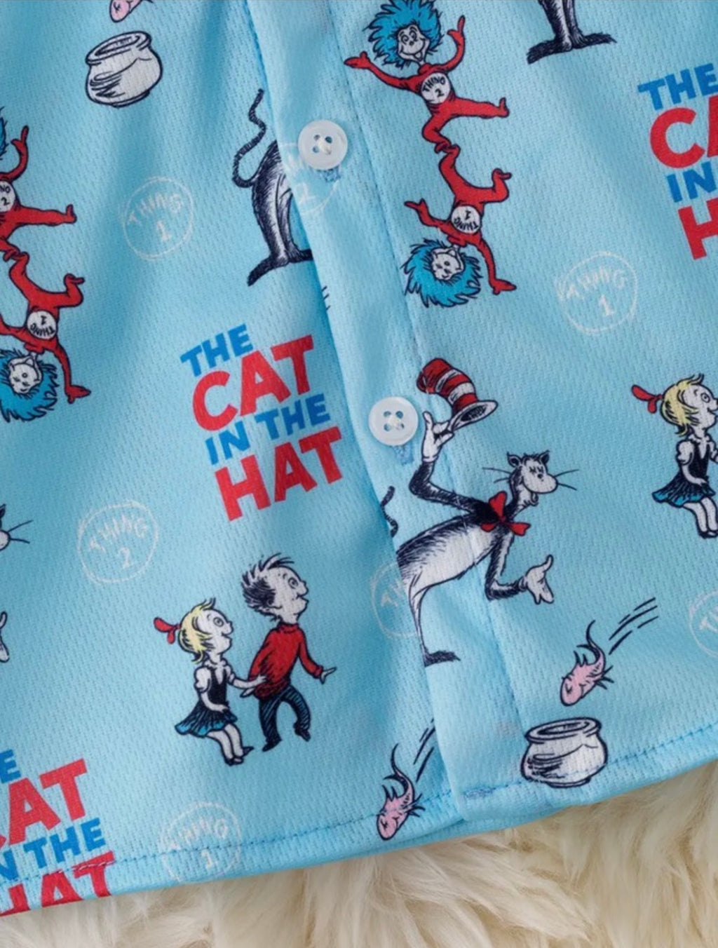 Dr. Seuss Button Up Boy Shirt