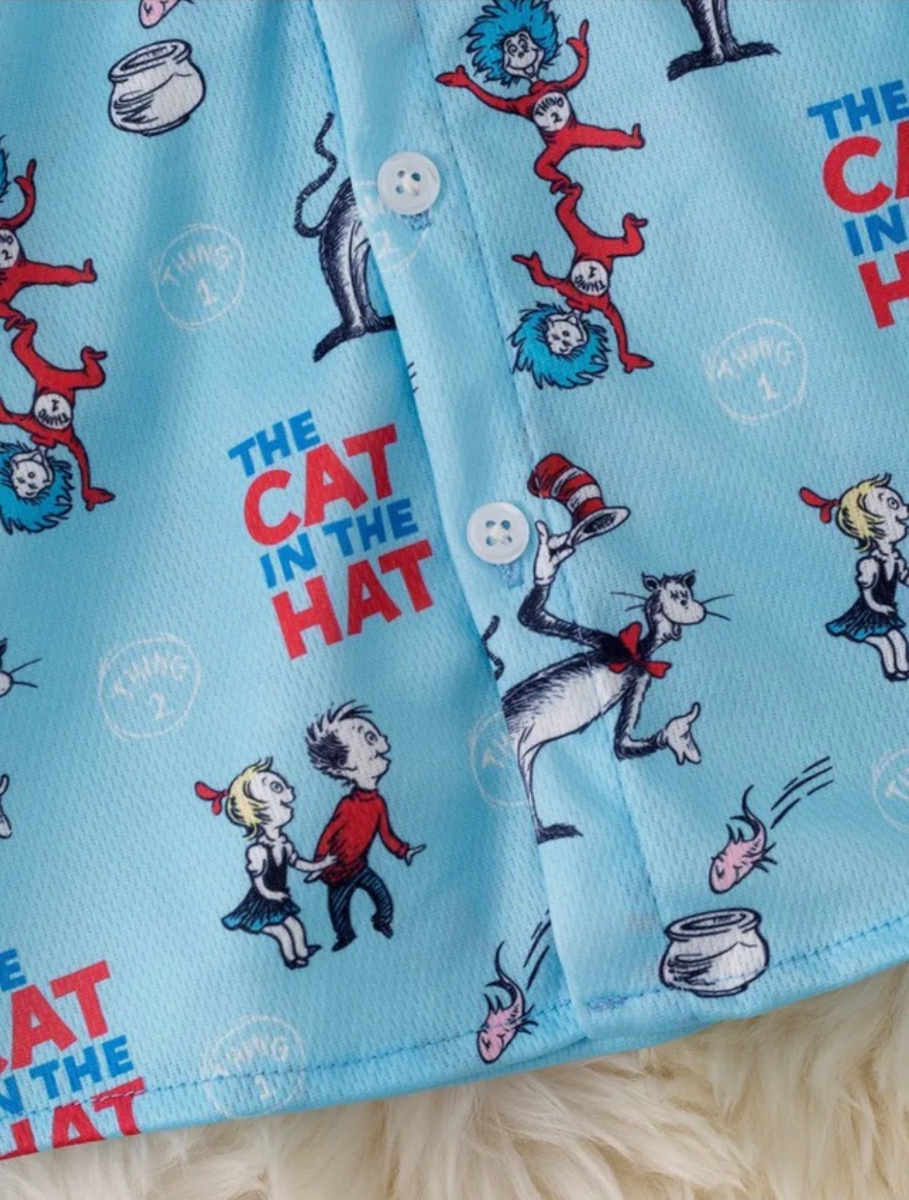 Dr. Seuss Button Up Boy Shirt