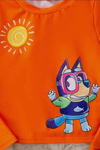 Load image into Gallery viewer, Bluey 2 piece Boys Orange Swim Set
