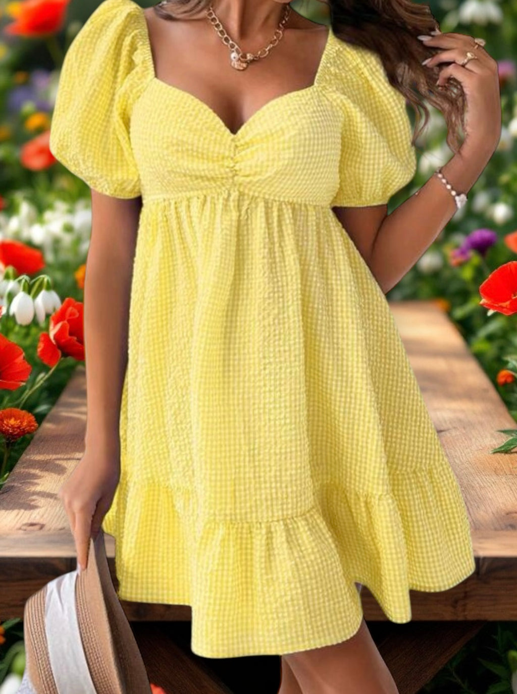 Banana Bubble Sweetheart Dress