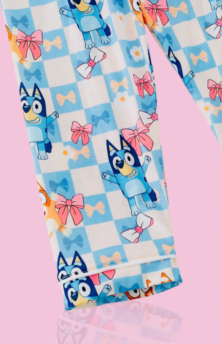 Bluey/Bingo Girls Checkered Pajamas