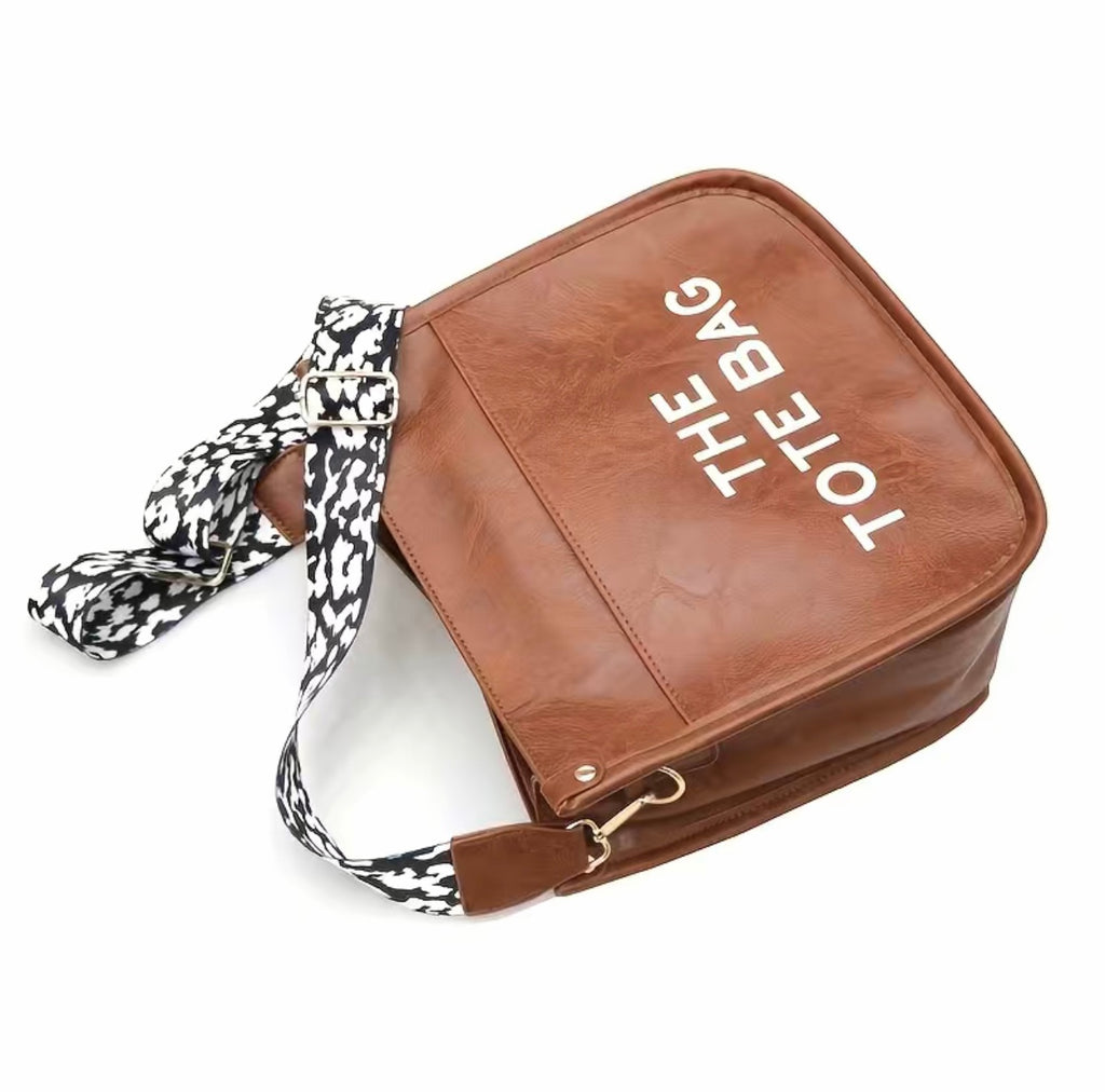 Brown Cow Strap Crossbody Bag