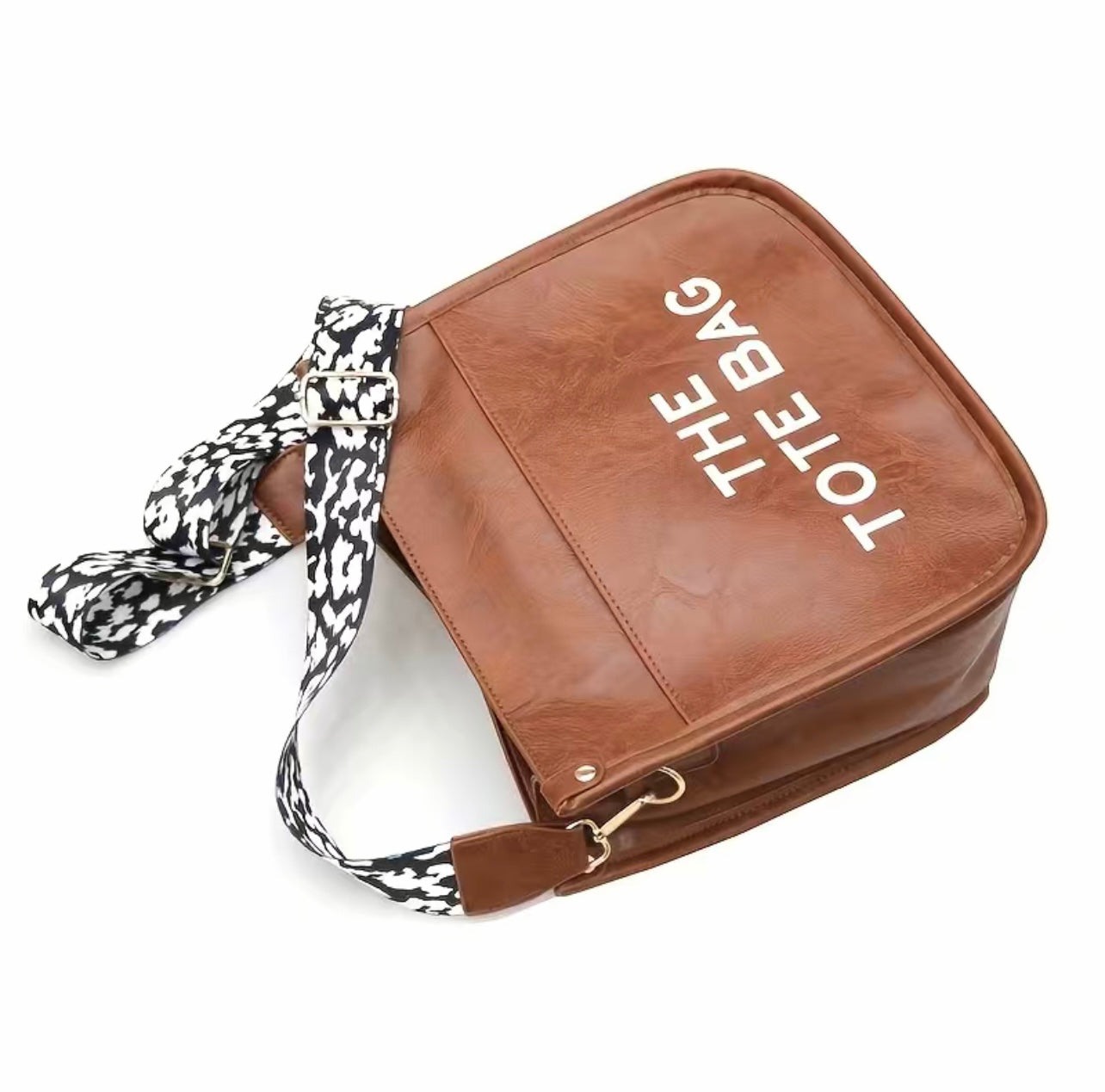 Brown Cow Strap Crossbody Bag