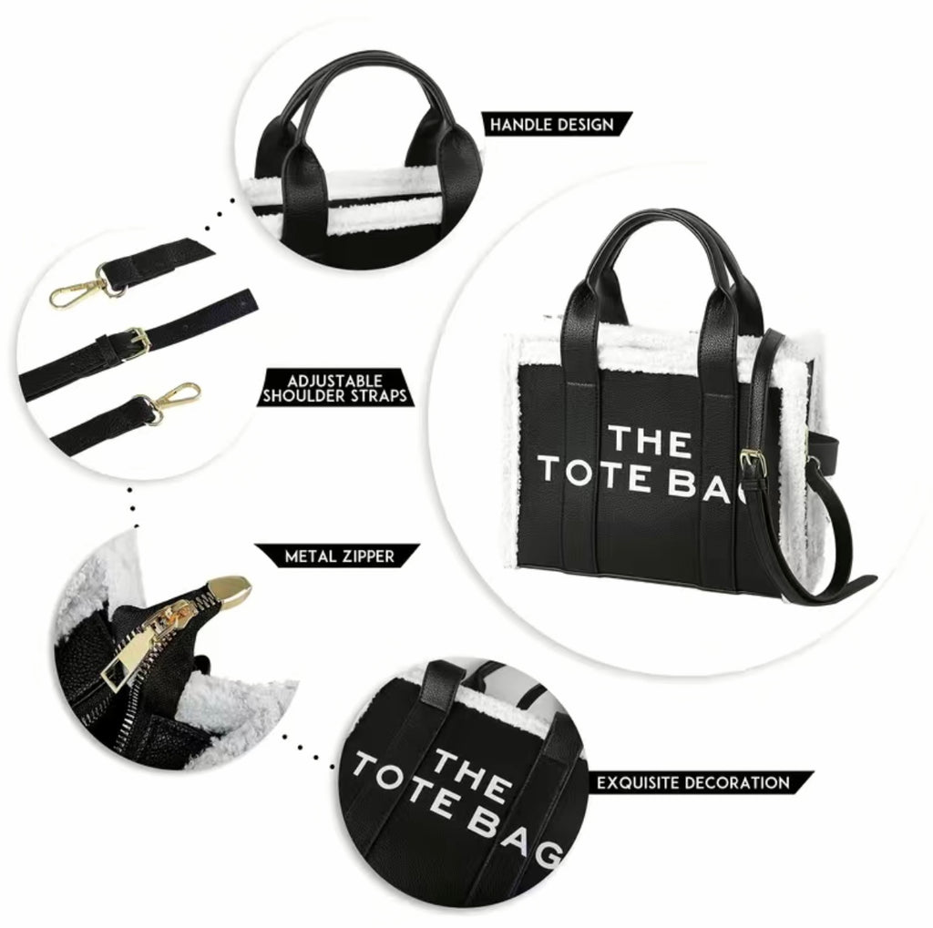 Fur Black Tote Bag