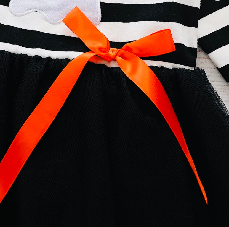 Ghost and Stripe Tutu Dress