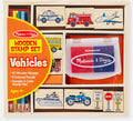 Vehicles Wooden Stamp Set