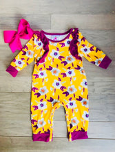 Load image into Gallery viewer, Sunshine &amp; Magenta Floral Infant Romper
