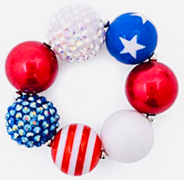 Red, White, Blue Pendant Set
