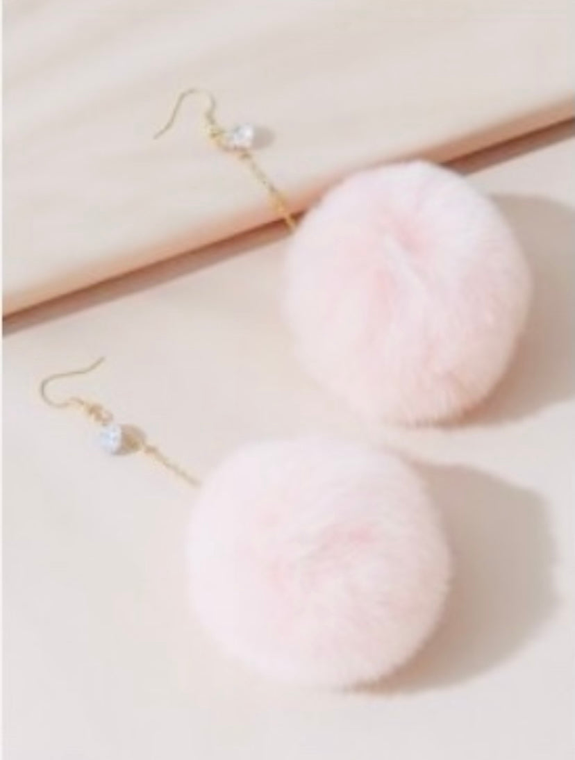 Pink Fluff Diamond Earrings