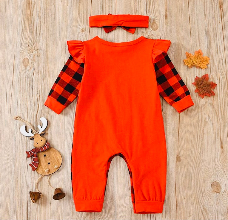 Christmas Plaided Romper