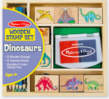 Load image into Gallery viewer, Dinosaurs Wooden Stamp Set
