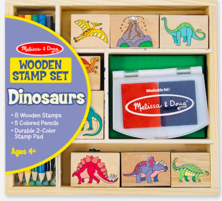 Dinosaurs Wooden Stamp Set