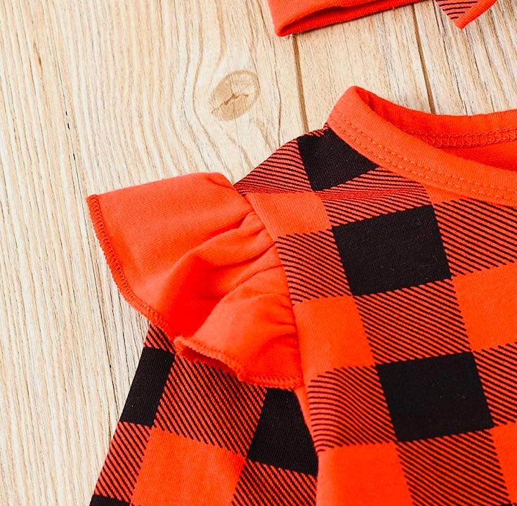 Christmas Plaided Romper