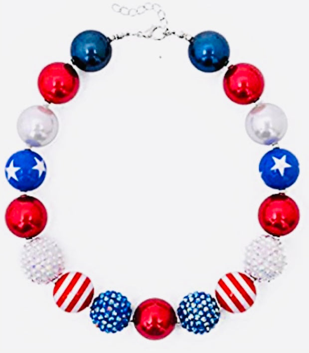 Red, White, Blue Pendant Set