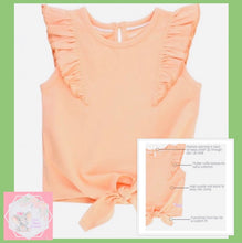 Load image into Gallery viewer, Peach Ruffle Tie Shirt
