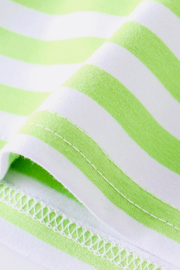 Green Stripe Moo Moo