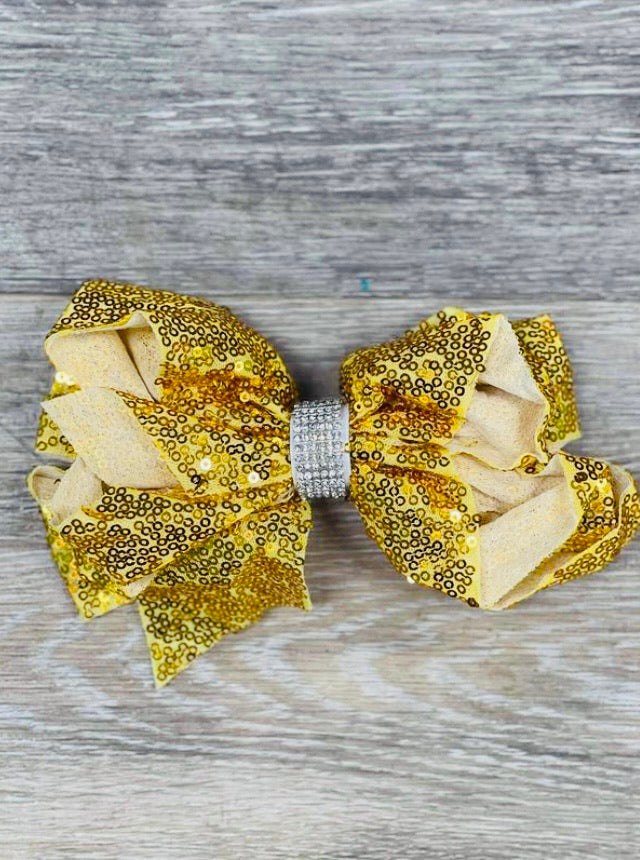 Gold Shimmer Hair Bow