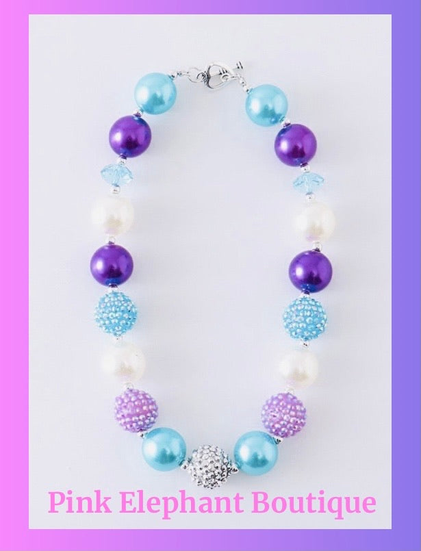 Purple & Aqua Bubble Necklace